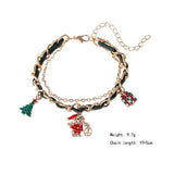 Christmas Snowman Bell Bracelet Set Men's Friendship Gift
