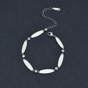 Akizoom Charm 6 Oval Bracelets Chain Bangle Women Jewelry Christmas Gift
