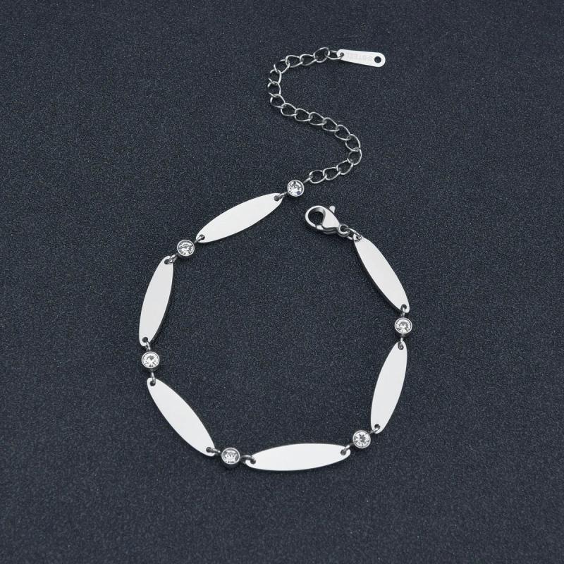 Akizoom Charm 6 Oval Bracelets Chain Bangle Women Jewelry Christmas Gift