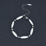 Akizoom Charm 6 Oval Bracelets Chain Bangle Women Jewelry Christmas Gift