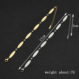 Akizoom Charm 6 Oval Bracelets Chain Bangle Women Jewelry Christmas Gift