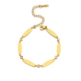 Akizoom Charm 6 Oval Bracelets Chain Bangle Women Jewelry Christmas Gift