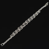 Rhinestone Crystal Silver Plated Bracelets for Women Christmas Bangle