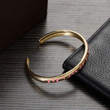 Colorful Enamel Moon Open Cuff Bracelet Women's Jewelry Gift