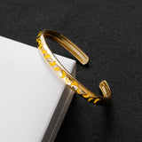 Colorful Enamel Moon Open Cuff Bracelet Women's Jewelry Gift