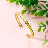 Colorful Enamel Moon Open Cuff Bracelet Women's Jewelry Gift
