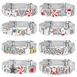 Santa Claus Mesh Bracelet with Slide Charm Beads