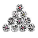 10pcs Christmas Snowflake Snap Buttons for 12mm Snap Jewelry