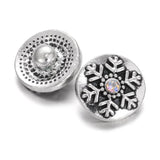 10pcs Christmas Snowflake Snap Buttons for 12mm Snap Jewelry