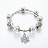 Snowflake Charm Bracelet Superyne DIY Crystal Beads Bracelets & Bangle