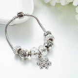 Snowflake Charm Bracelet Superyne DIY Crystal Beads Bracelets & Bangle