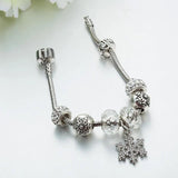 Snowflake Charm Bracelet Superyne DIY Crystal Beads Bracelets & Bangle