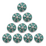 10pcs Christmas Snowflake 12MM Snap Jewelry Mixed Style Snap Buttons