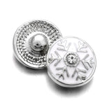 10pcs Christmas Snowflake 12MM Snap Jewelry Mixed Style Snap Buttons