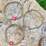 Bohemia Vintage Bead Chain Bracelet Snowflake Christmas Pendant Bangle