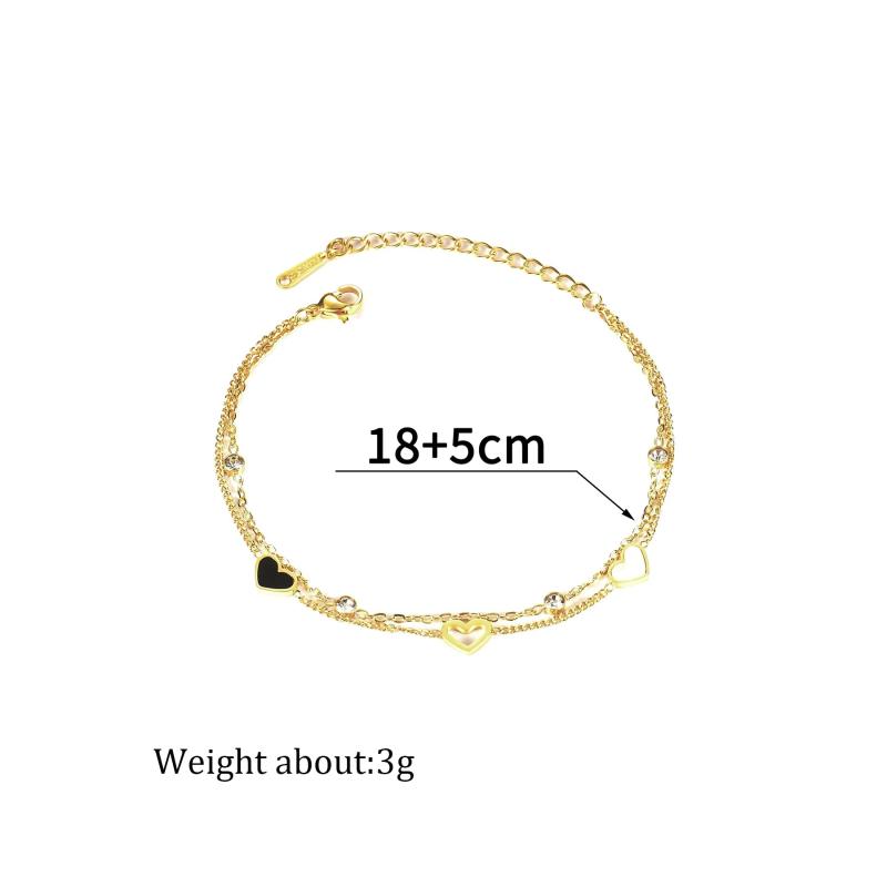 UZone Beaded Zircon Bracelet for Women Stainless Steel Bracelet Bangle