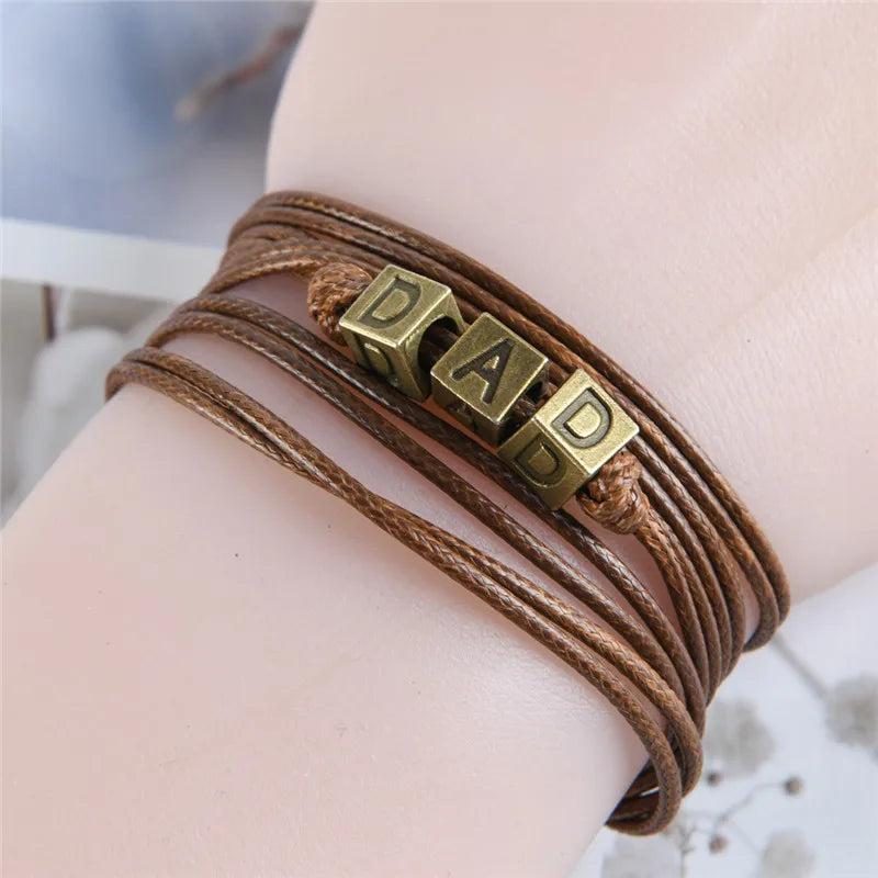 Labradorite Rope Wrap Bracelet HandWork Christmas Gift for Mom Dad