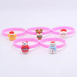 5Pcs Kids Christmas Snowman Elk Bracelet for Girls