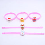 5Pcs Kids Christmas Snowman Elk Bracelet for Girls