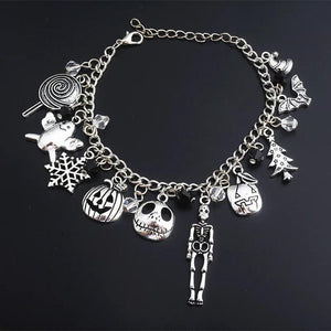 Skull Head Halloween Christmas Bracelet Lady Hand Jewelry