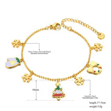 Snowflake Gloves Charm Bracelet Stainless Steel AB22022