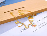 Snowflake Gloves Charm Bracelet Stainless Steel AB22022