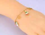 Snowflake Gloves Charm Bracelet Stainless Steel AB22022