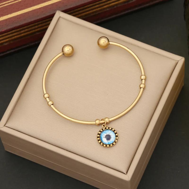 Stainless Steel Evil Eye Bracelet & Bangles for Women