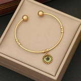 Stainless Steel Evil Eye Bracelet & Bangles for Women