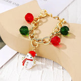 Christmas Charm Chain Bracelet Bells Tree Pendant Bracelets for Women Girls