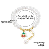 Christmas Charm Chain Bracelet Bells Tree Pendant Bracelets for Women Girls