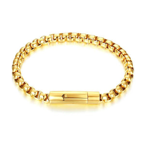 Minimalist Stainless Steel Link Bracelet for Men 6mm Width Chain Christmas Gift
