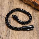 Minimalist Stainless Steel Link Bracelet for Men 6mm Width Chain Christmas Gift