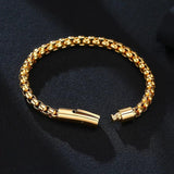 Minimalist Stainless Steel Link Bracelet for Men 6mm Width Chain Christmas Gift