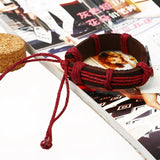 Cross Jewelry Personality Retro Braided Leather Bracelet for Christmas Gift