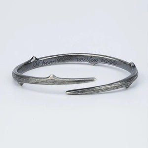 Vintage Thistles And Thorns Thai Silver Men Bangle Jewelry For Man