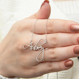 Initial Letter Mama Name Necklace Adjustable Chain Custom Christmas Card