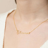 Initial Letter Mama Name Necklace Adjustable Chain Custom Christmas Card