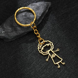 Personalized Children's Drawing Keychain - Custom Kid's Art Keyring