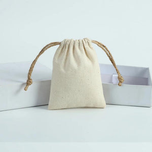 5pcs Cotton Jewelry Bags Necklace Earring Ring Pouch Wedding Party Gift Bag
