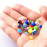 Colorful Ball Belly Ring Acrylic Navel Stud