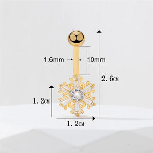 Stainless Steel CZ Zircon Belly Button Ring 14G 10mm Barbell Navel Piercing