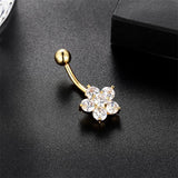 Stainless Steel CZ Zircon Belly Button Ring 14G 10mm Barbell Navel Piercing
