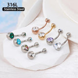 10pcs 14G Surgical Belly Button Rings Goth Ombligo Body Jewelry Nombril