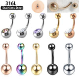 10pcs 14G Surgical Belly Button Rings Goth Ombligo Body Jewelry Nombril