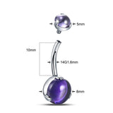 G23 Titanium Opal Crystal Belly Button Ring Navel Ring