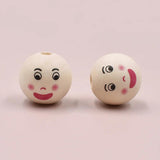 DIY Child Beaded Charms For Bracelet Making 22mm Round Wooden Beads