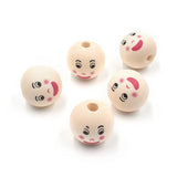 DIY Child Beaded Charms For Bracelet Making 22mm Round Wooden Beads