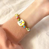 Vintage Wood Resin Cat Bracelets for Couple Friendship