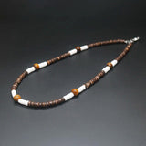 Ethnic Tribal Coconut Beads Men's Necklace Bohemian Puka Shell Surfer Jewelry
